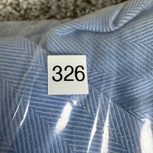 Brooks Brothers Cotton Cashmere Herringbone Button Down Shirt Blue Mens Medium R - Picture 10 of 10